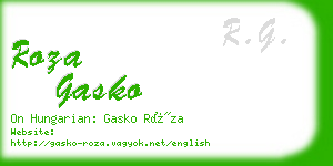 roza gasko business card